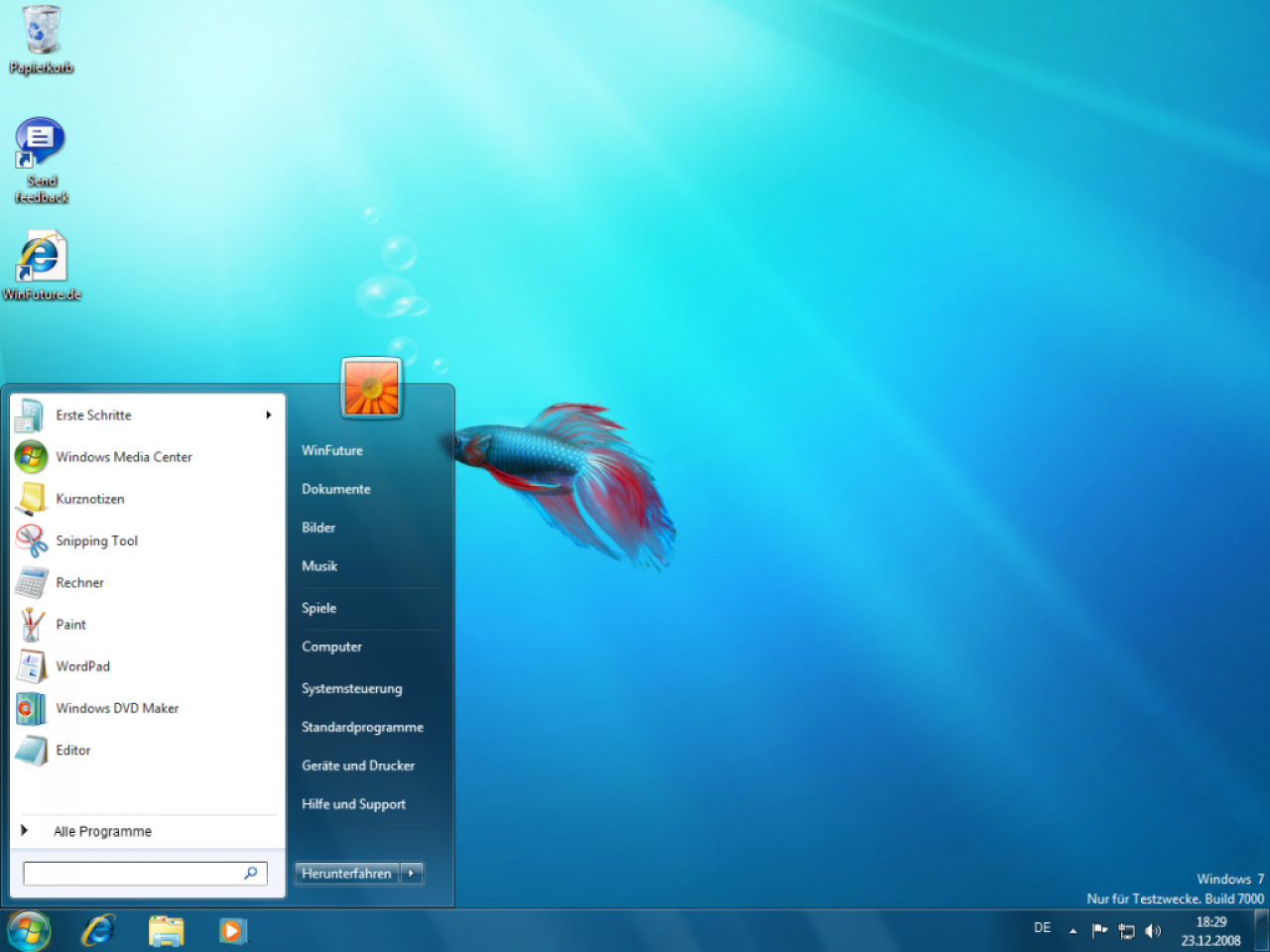 [23/12/2008] Windows 7 Beta 1 (Build 6.1.7000) (2)