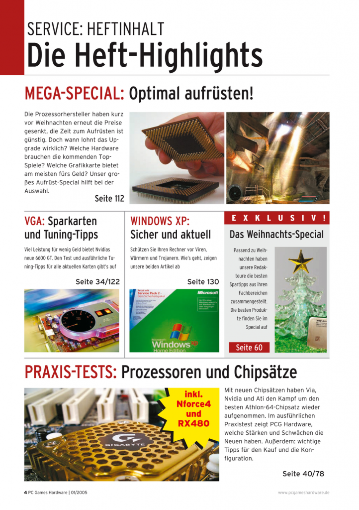 [15/01/2009] PCGH 1/2005 Seite (4)