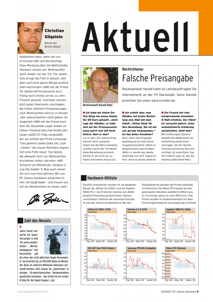 [15/01/2009] PCGH 1/2005 Seite (9)