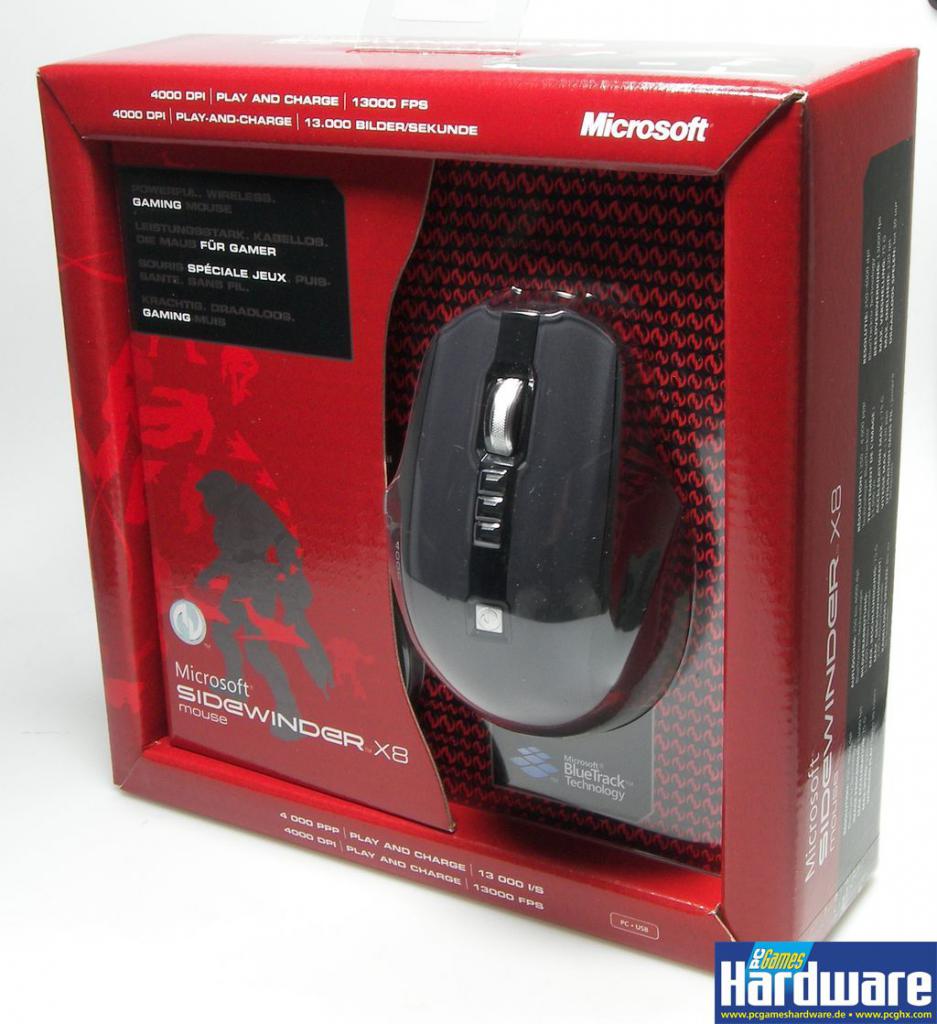 [26/01/2009] Microsoft Sidewinder X8: So sieht die finale Verpackung aus.