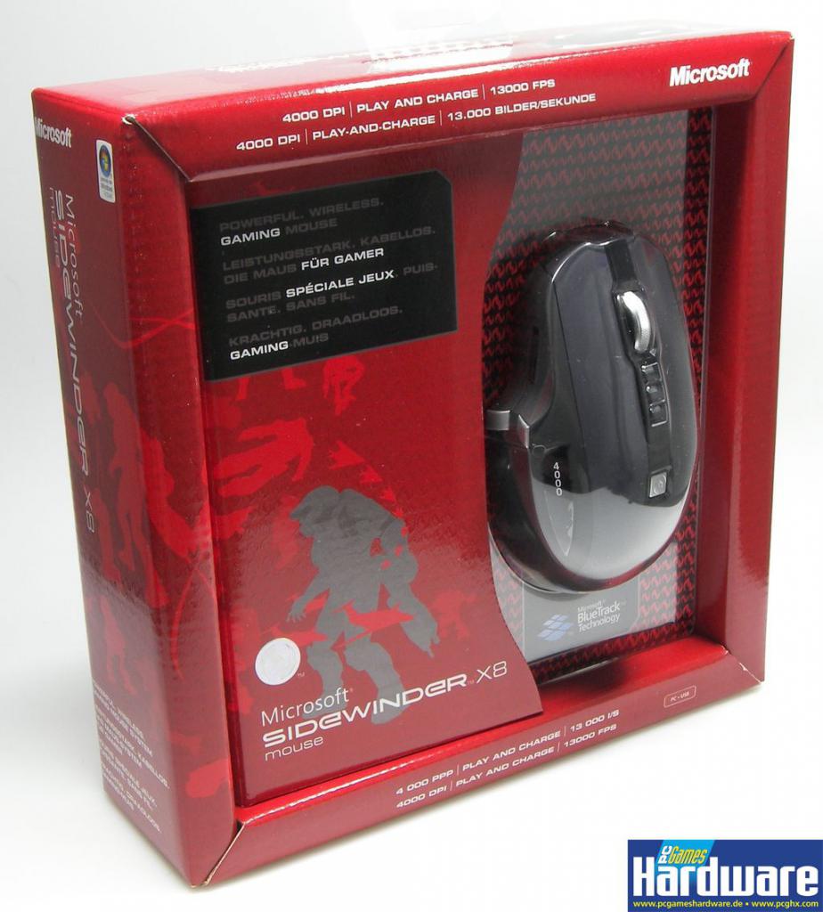 [26/01/2009] Microsoft Sidewinder X8: So sieht die finale Verpackung aus.