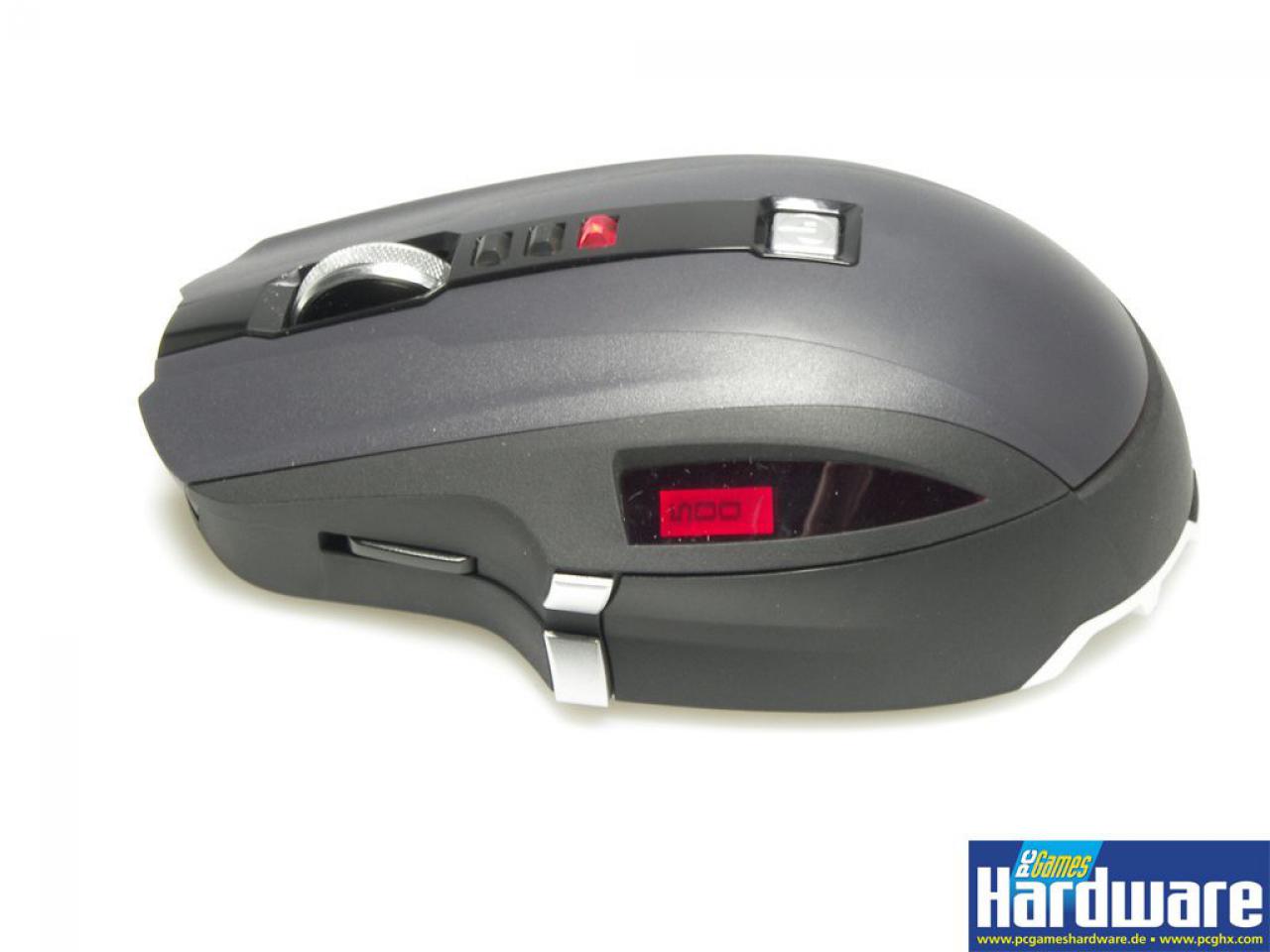 [26/01/2009] Microsoft Sidewinder X8: Die drei Dpi-Einstellungen.
