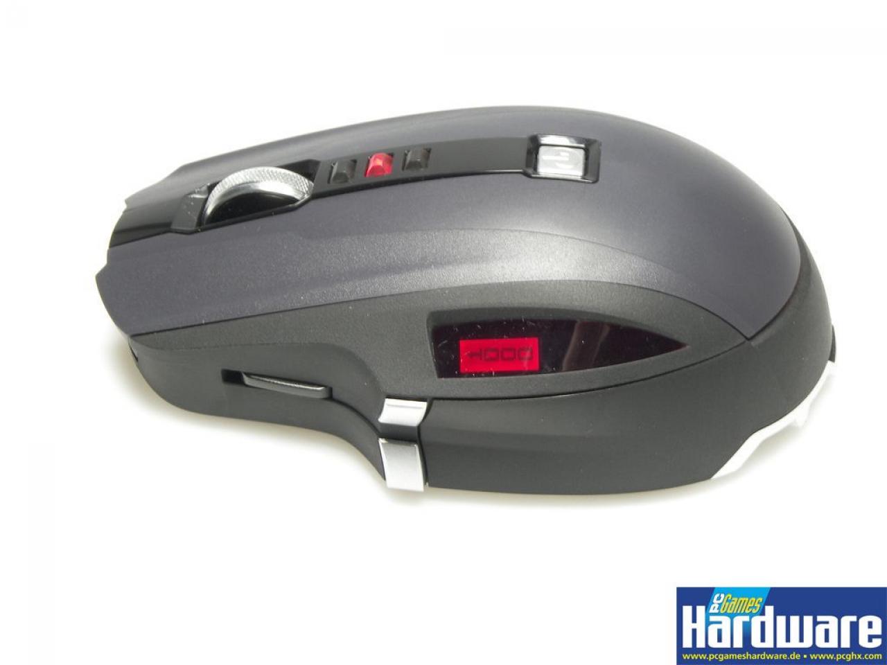 [26/01/2009] Microsoft Sidewinder X8: Die drei Dpi-Einstellungen.