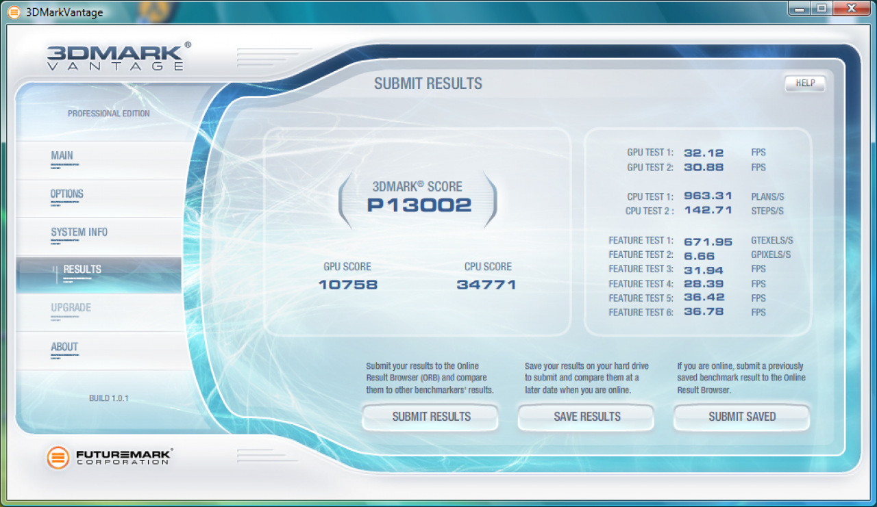 [15/01/2009] 3DMark Vantage-Score: Geforce GTX 280