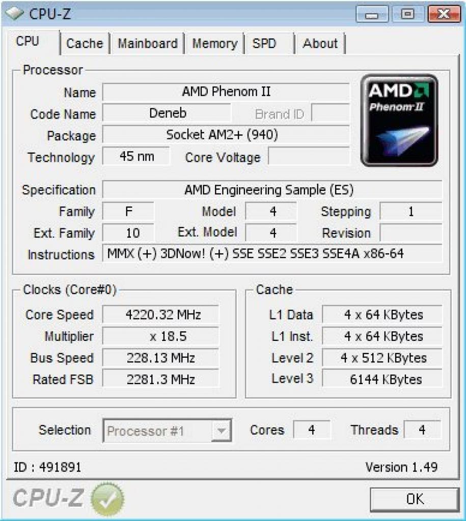 [24/01/2009] AMD Phenom II X4 945 (1)