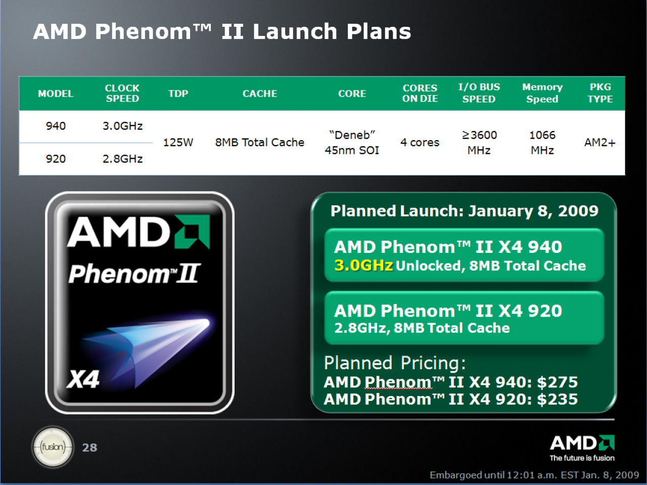 [07/01/2009] AMD Phenom II: CPUs zum Launch