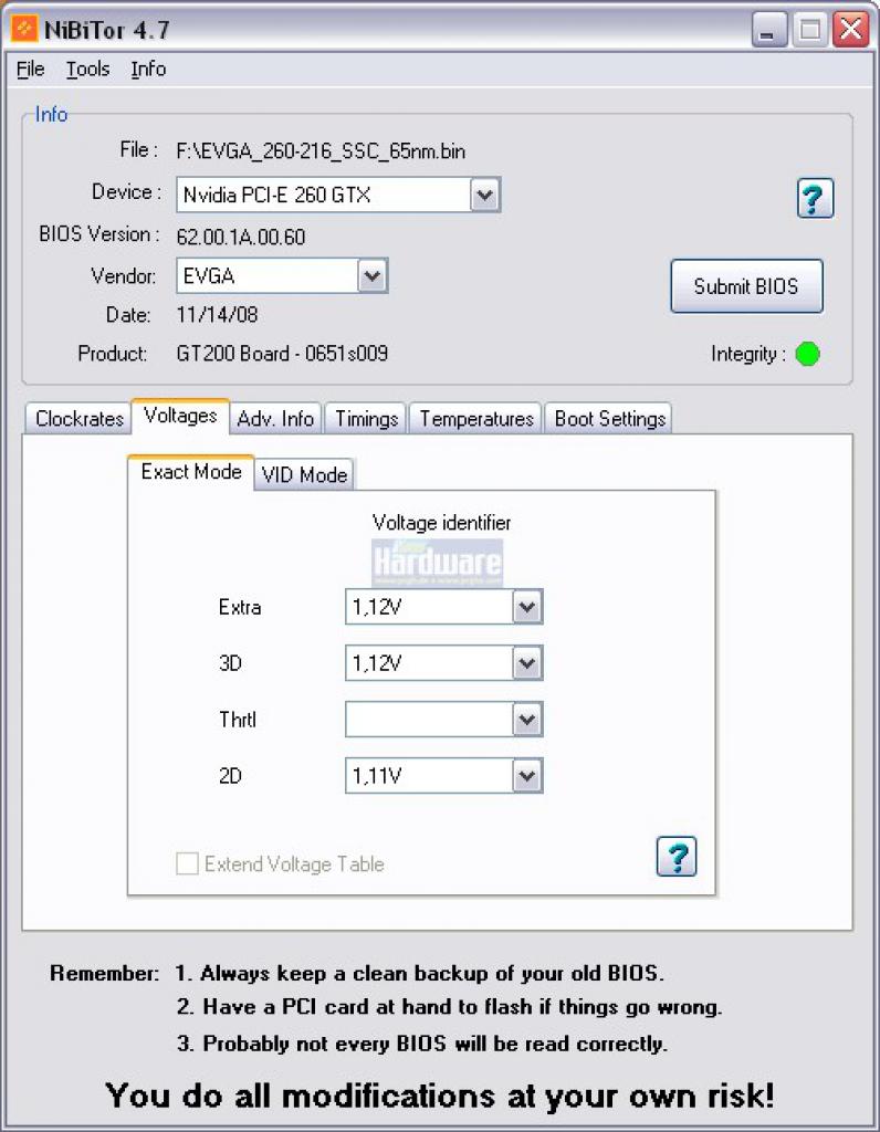 [21/01/2009] Geforce GTX 260-216 (65nm): BIOS