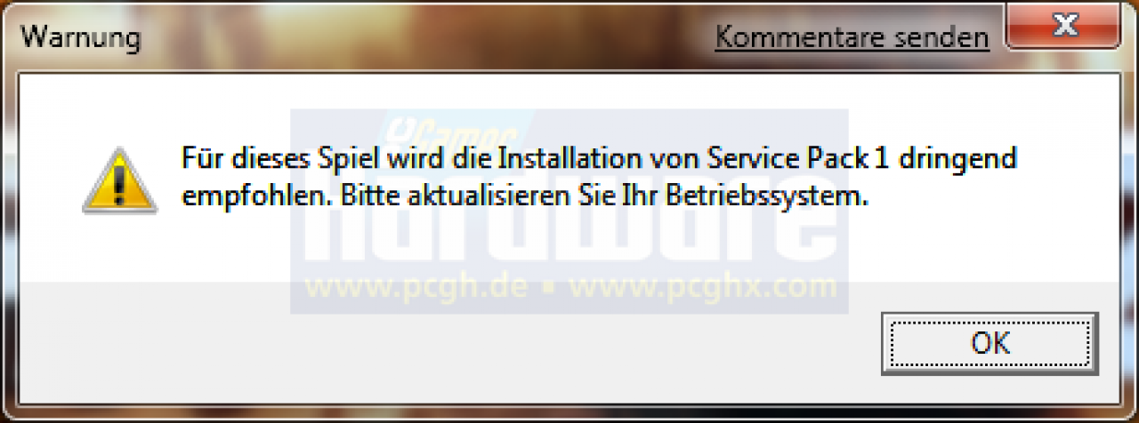 [10/01/2009] Das Spiel Far Cry 2 verlangt die Installation eines Service Packs. Das erste SP wird es aber erst in einige Jahren geben. Der Grund: Far Cry 2 erkennt Windows 7 als Windows Vista.