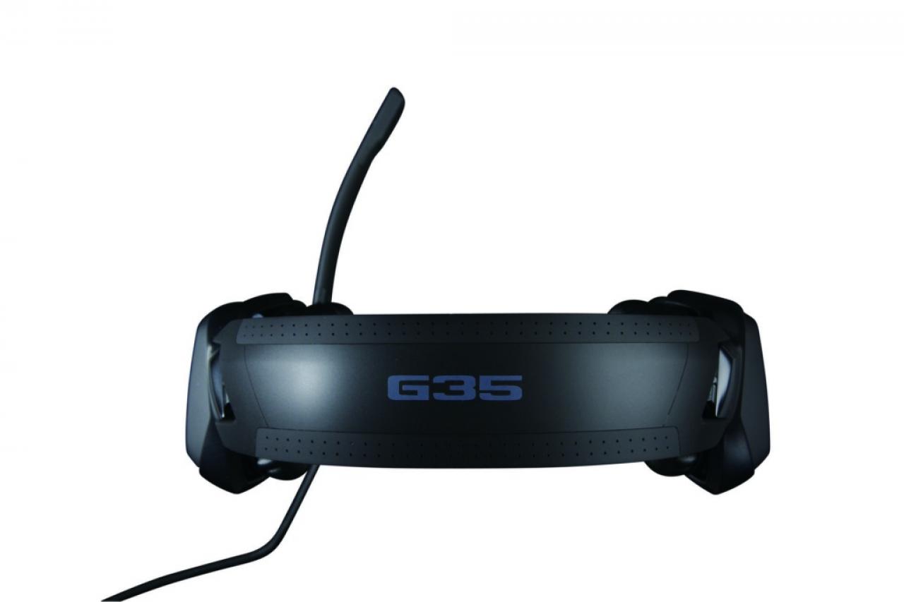 [07/01/2009] Spieler-Headset Logitech G35 in der Draufsicht.