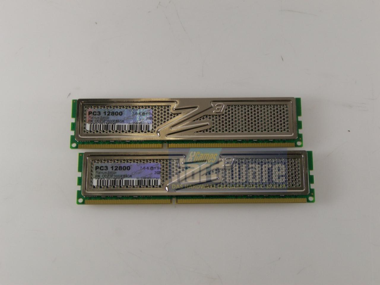[14/01/2009] OCZ OCZ3P1600EB4GK, 2 x 2.048 MiByte DDR3-1600