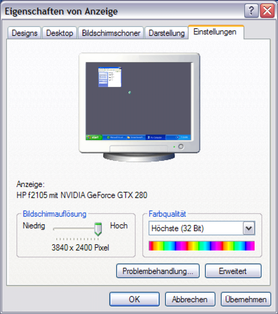 [12/01/2009] 2.560x1.600 reicht Ihnen nicht? Unter Windows ist auch mehr möglich.
