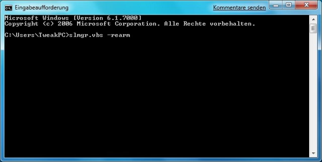 [19/01/2009] Windows 7 Testzeit auf 120 Tage verlängern. (2)
