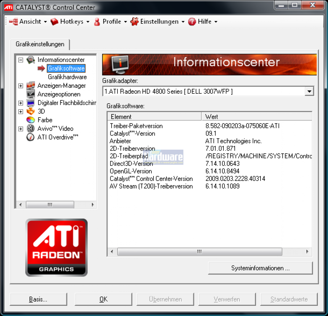 [20/02/2009] Catalyst-Treiber für Radeon-Grafikkarten. Im Bild der Release Candidate des Catalyst 9.2 WHQL.