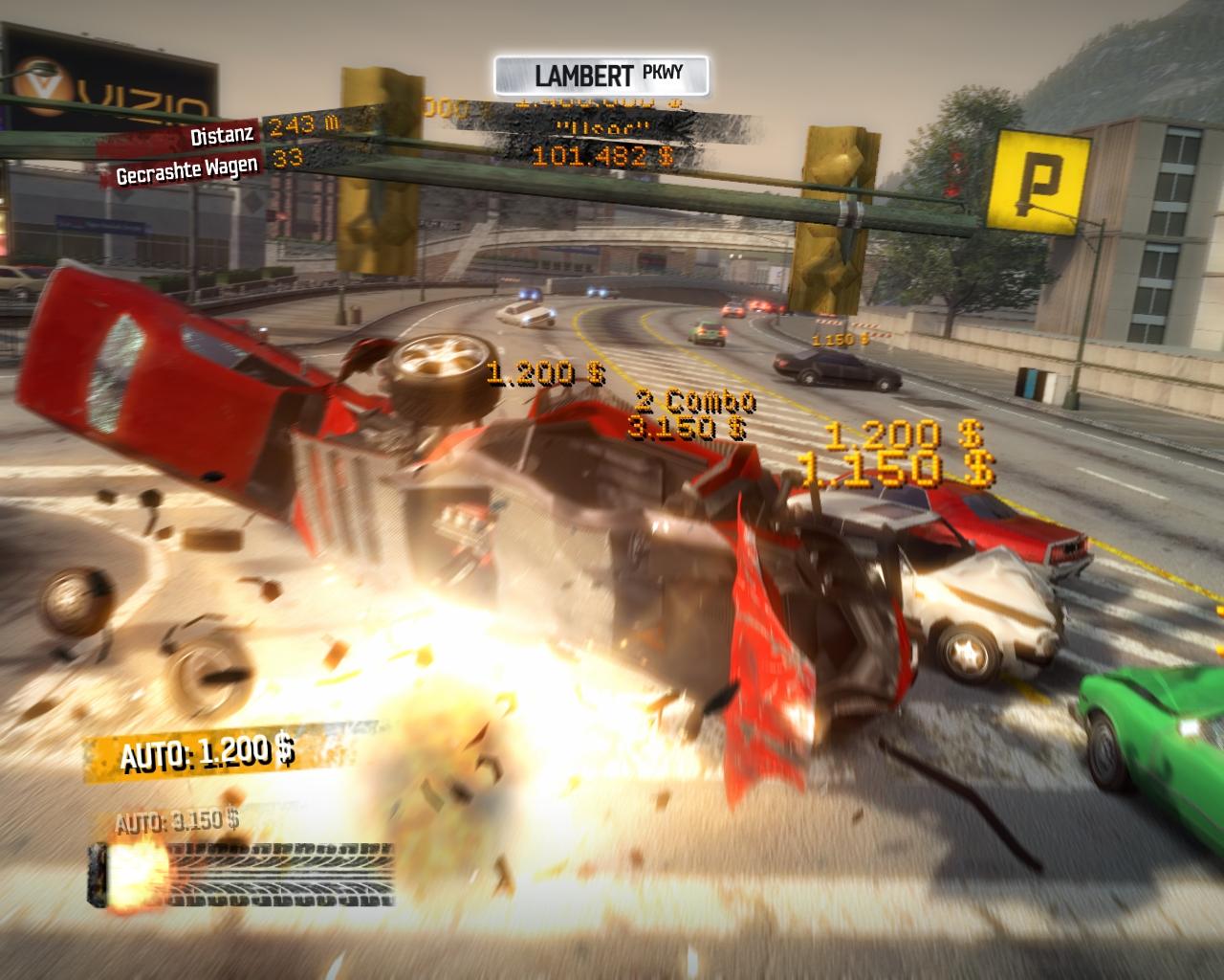[05/02/2009] Platz 07 (87.55%): Burnout Paradise: The Ultimate Box, Criterion Games/Electronic Arts, 2009 - Mit Burnout Paradise legte EA einen sehr spaßigen Funracer auf, der Party-Charakter hat. Die Party-Spiele machen einen Heidenspaß.