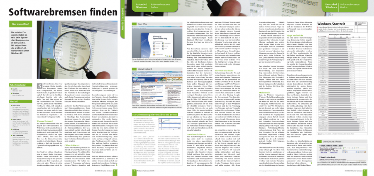[03/02/2009] Die meisten Programme laden bereits beim Systemstart Komponenten in den Speicher. Wir zeigen Ihnen die größten Softwarebremsen unter Windows XP.
