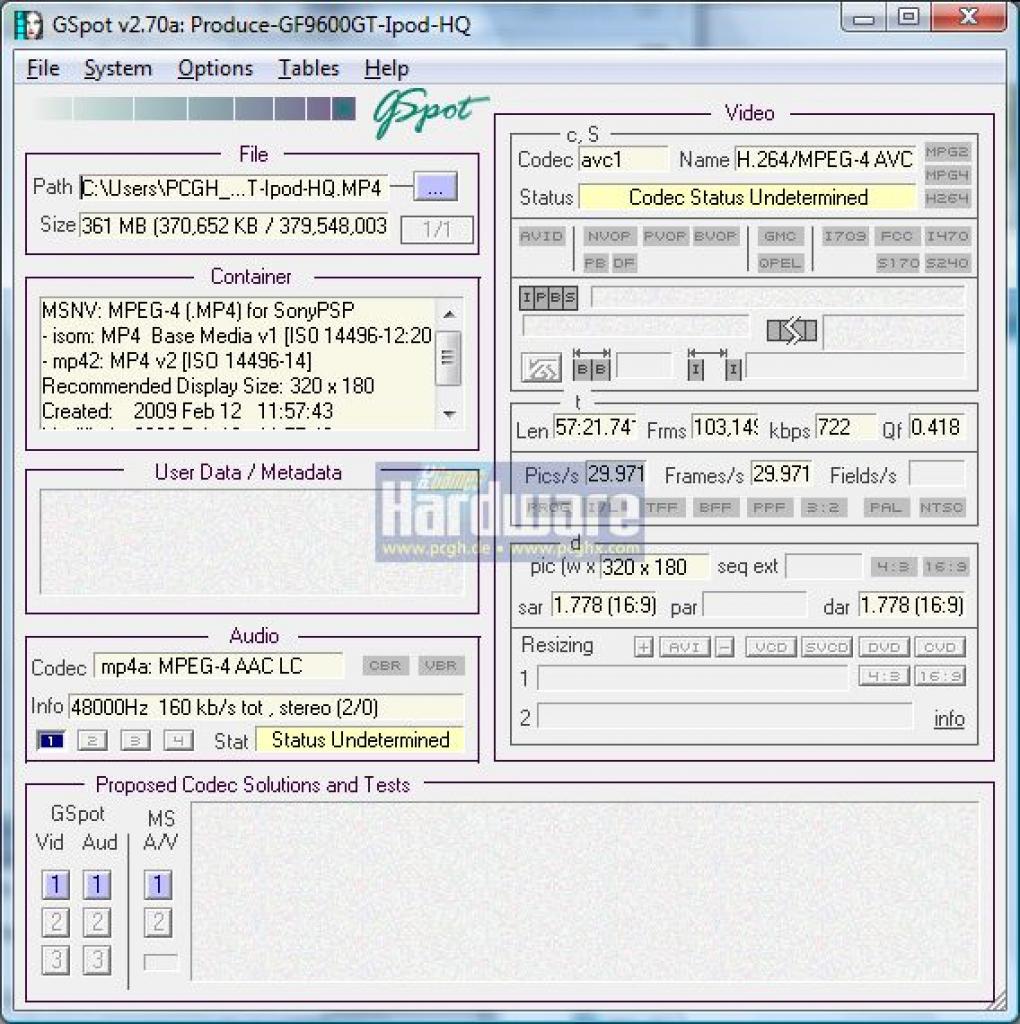[15/02/2009] Grafikkarte beschleunigt Videoschnitt - CUDA und Ati-Stream sei dank. GF9600GT Ipod (HQ) - GSpot