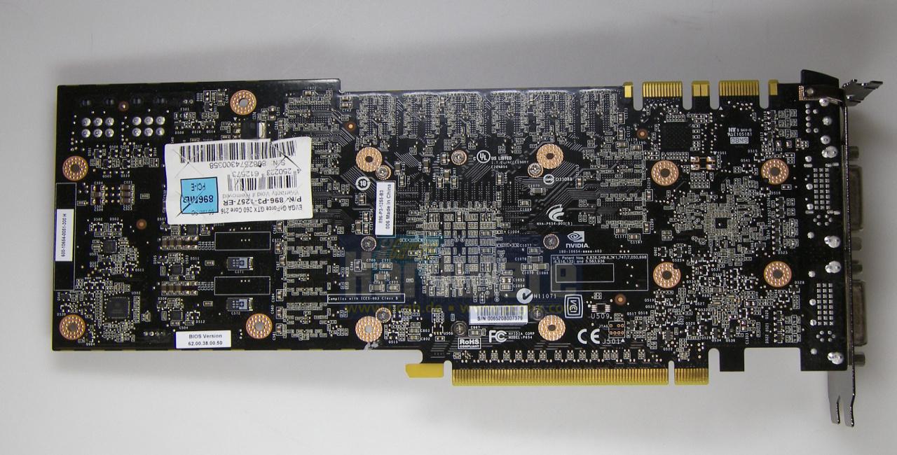 [25/02/2009] Geforce GTX 260: 55 Nanometer (Rückseite)