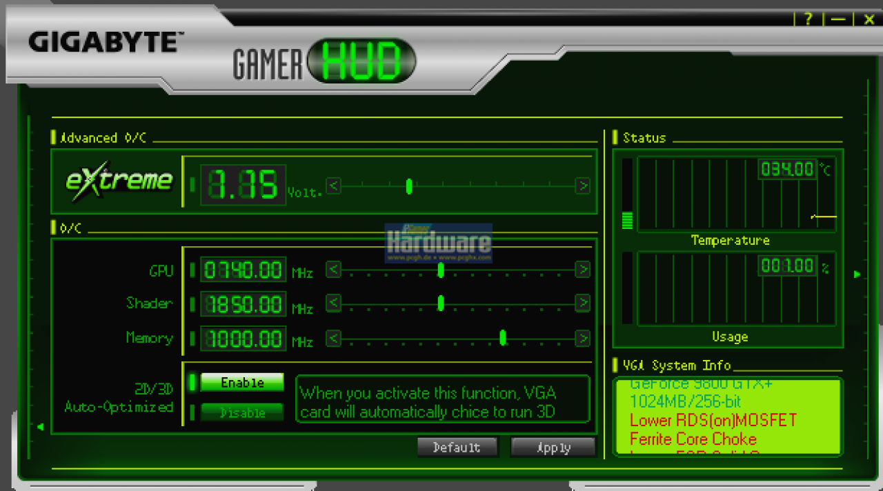 [11/02/2009] Gigabyte Gamer HUD