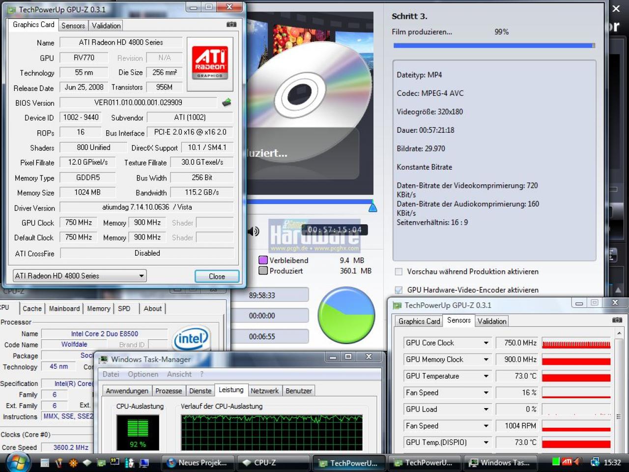 [15/02/2009] Grafikkarte beschleunigt Videoschnitt - CUDA und Ati-Stream sei dank. Radeon HD 4870 Ipod (HQ) 