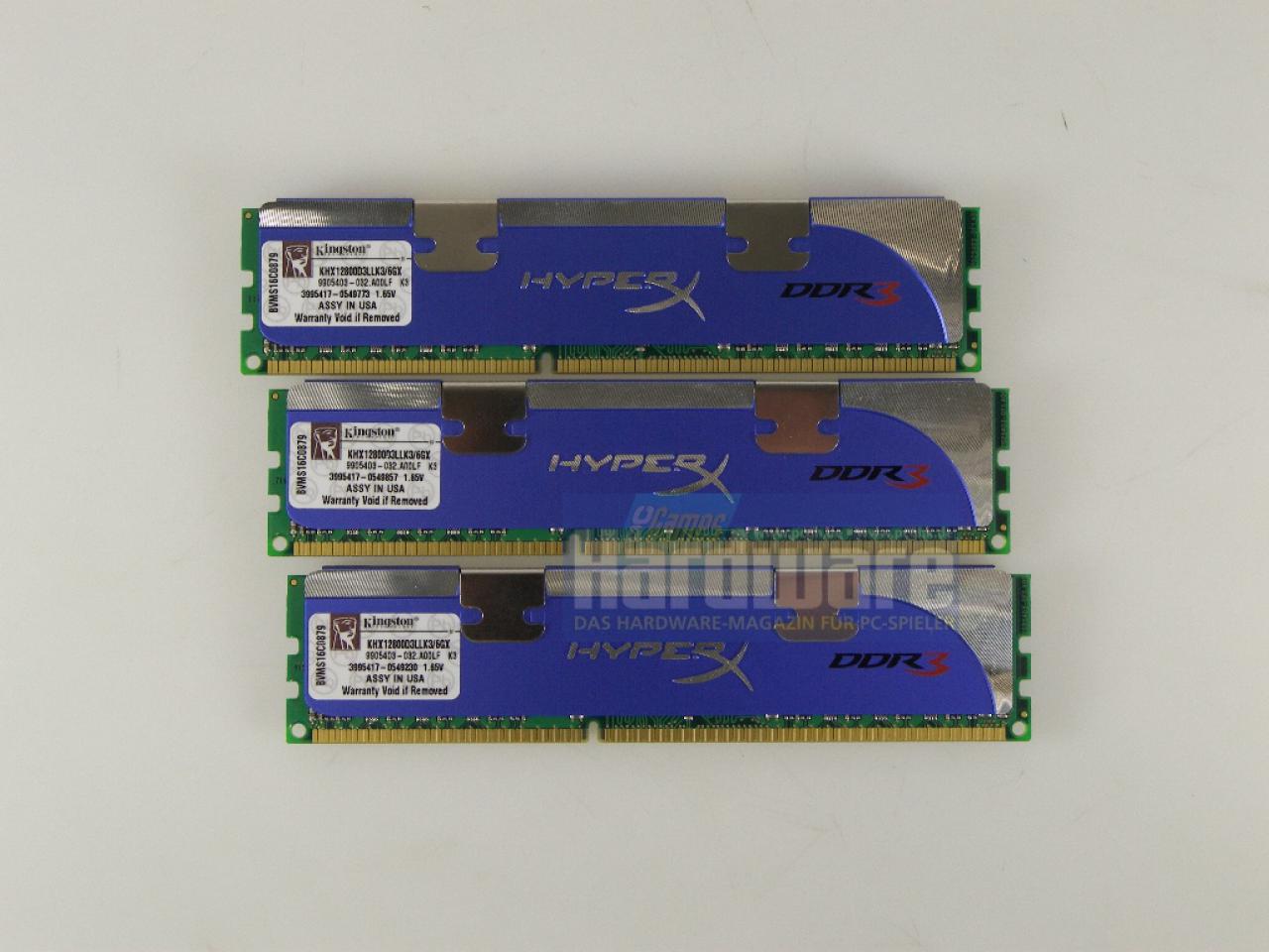 [27/02/2009] Kingston KHX12800D3LLK3/6GX (3 x 2.048 MiByte DDR3-1600)