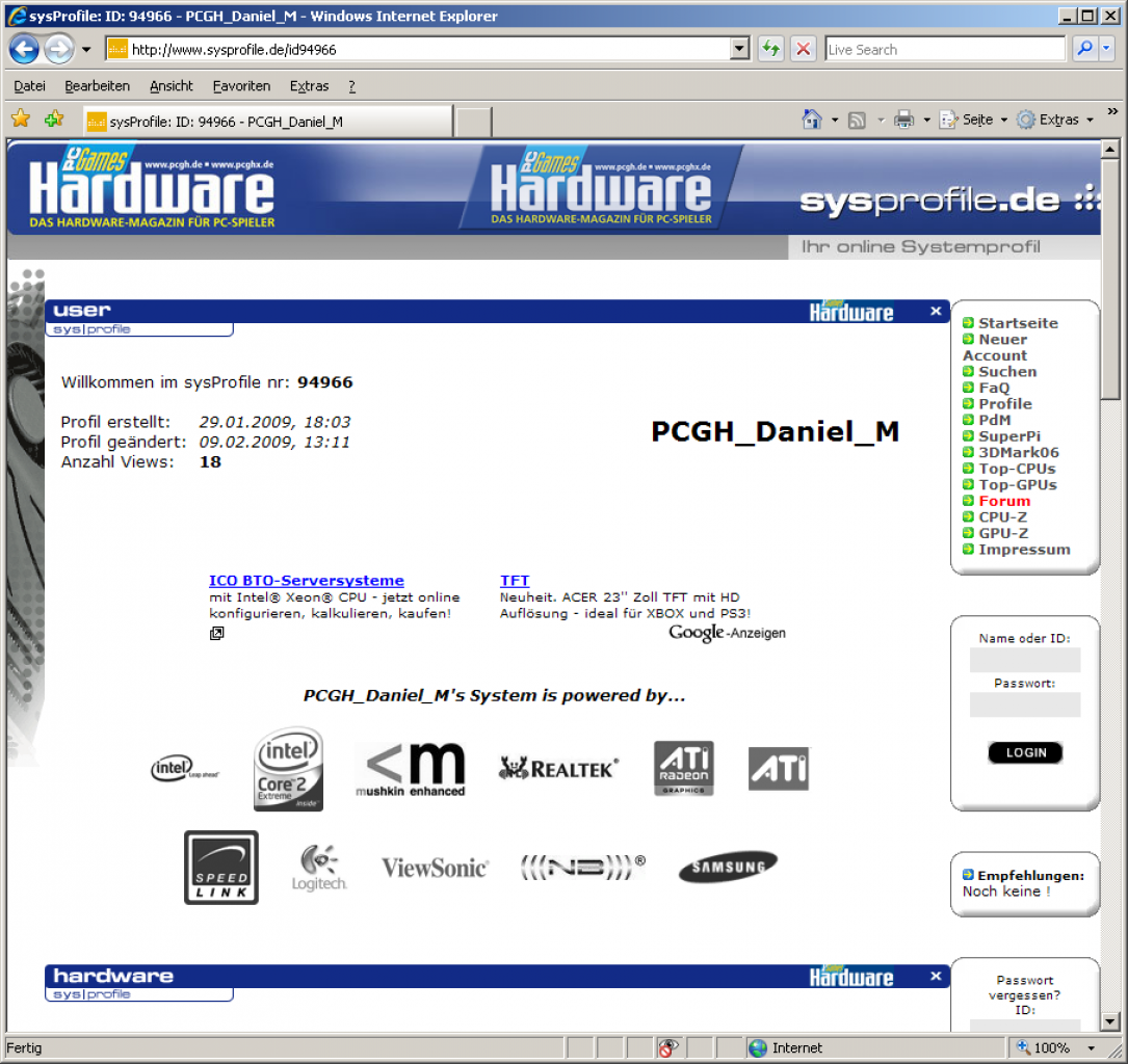 [09/02/2009] Profile der PC Games Hardware-Redation bei unserem Partner Sysprofile.de (4)