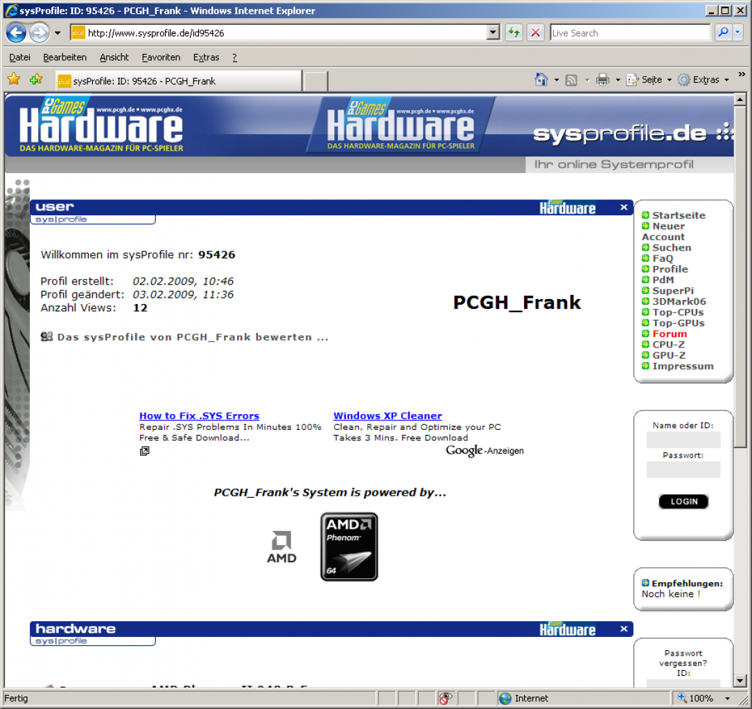 [09/02/2009] Profile der PC Games Hardware-Redation bei unserem Partner Sysprofile.de (5)