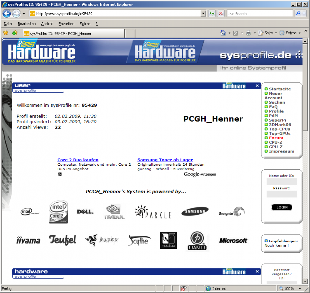 [09/02/2009] Profile der PC Games Hardware-Redation bei unserem Partner Sysprofile.de (6)