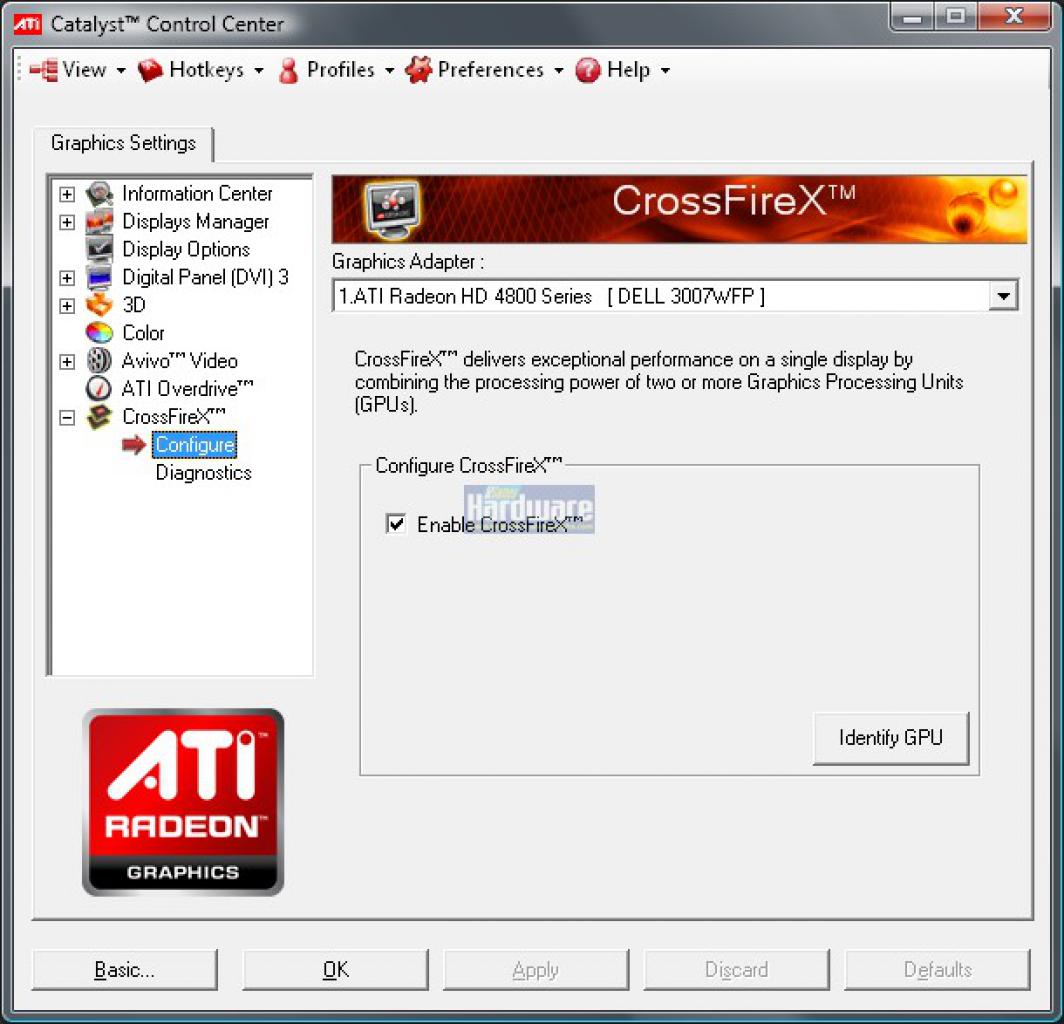 [26/02/2009] Aktivieren Sie Crossfire im entsprechenden Menüpunkt