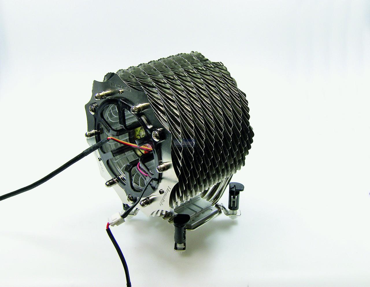 [16/02/2009] Thermaltake SpinQ: wieder ein Radiallüfter, wieder ungewöhnliches Design - und wieder nur mäßige Kühlleistung