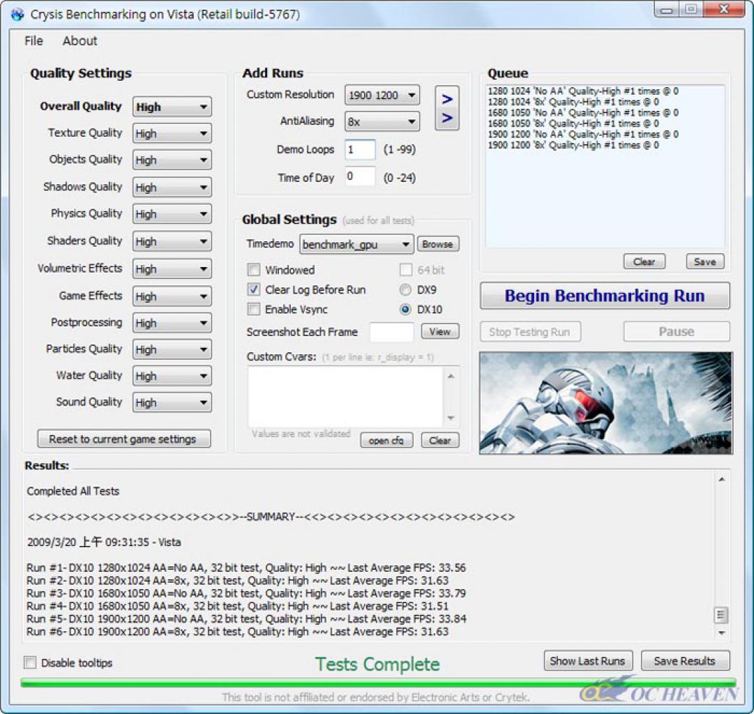 [20/03/2009] HD 4890: Crysis-Werte von OC-Heaven