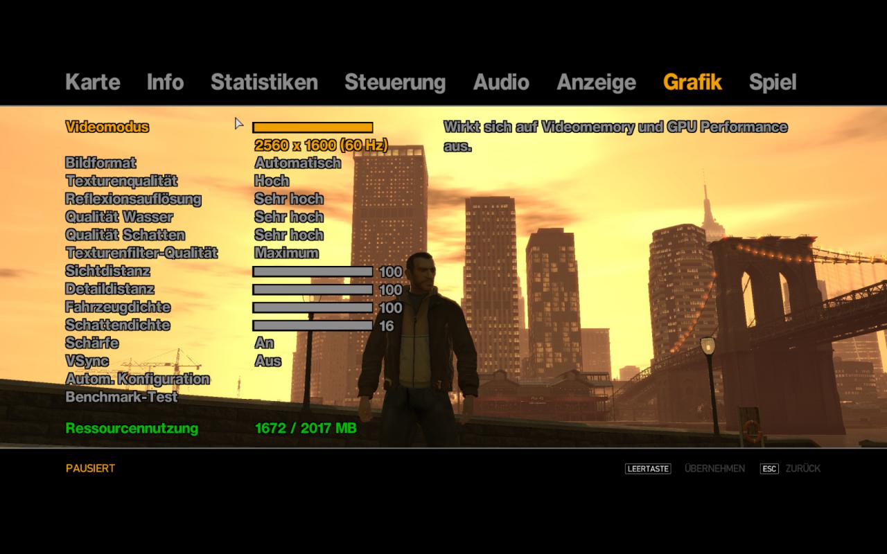 [24/03/2009] GTA 4 v1.030 (100% Sichtweite, maximale Details): Mit 2 GiByte VRAM kein Problem