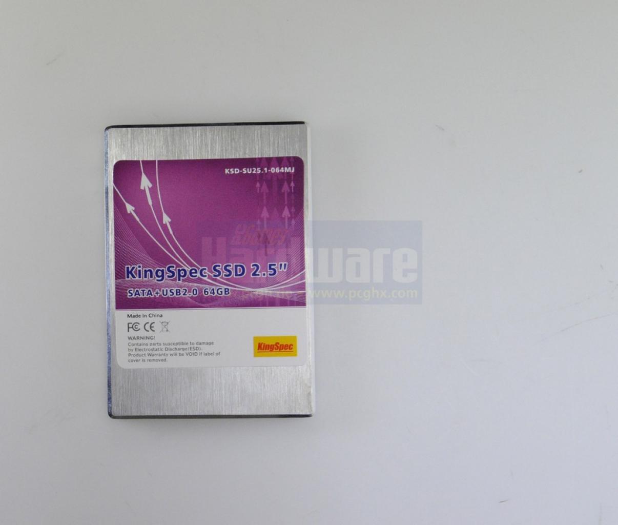 [04/03/2009] Kingspec KSD-SU25.1-064MJ: 2,5-Zoll-SSD mit USB- und SATA-Anschluss