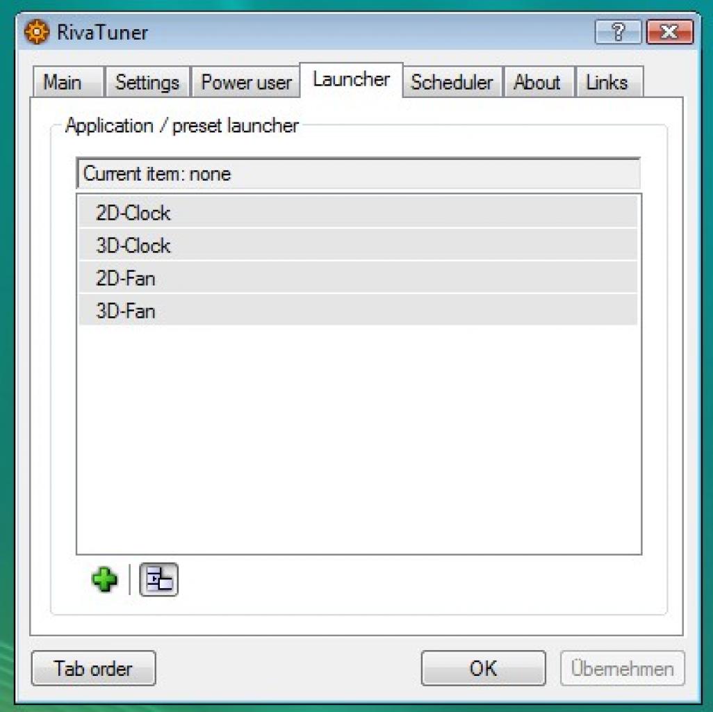 [23/03/2009] Nun sollten alle vier Profile im Launcher auftauchen.