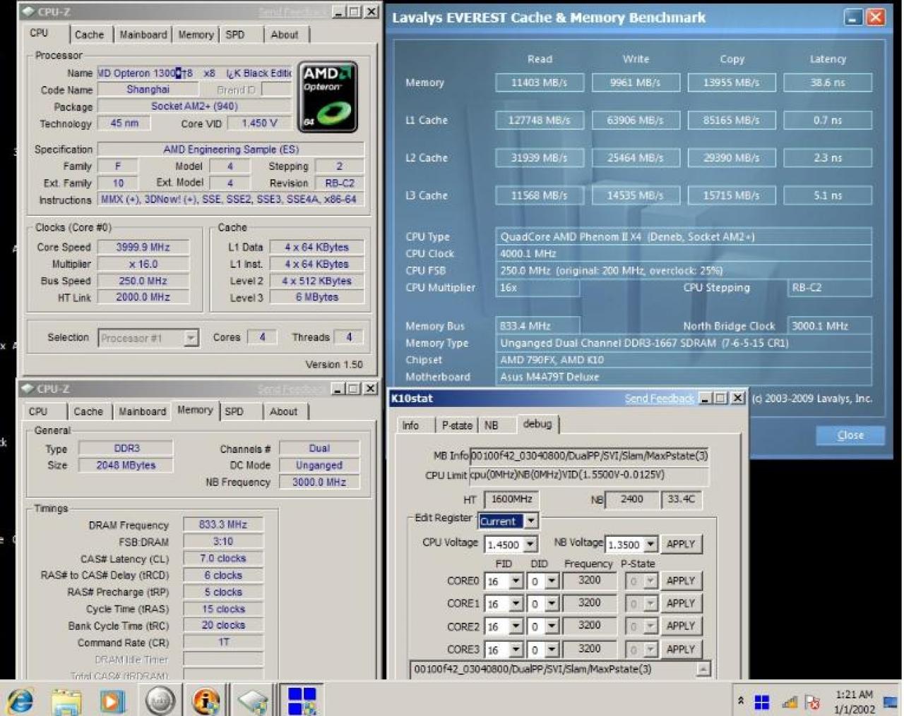 [14/03/2009] Erste Screenshots eines Phenom II @ 4,0 GHz