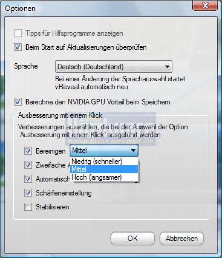 [23/03/2009] vReveal von MotionDSP: Verbesserung der Bildqualität von Videos - optional mithilfe CUDAs und der GPU um ein Vielfaches beschleunigt. (1)