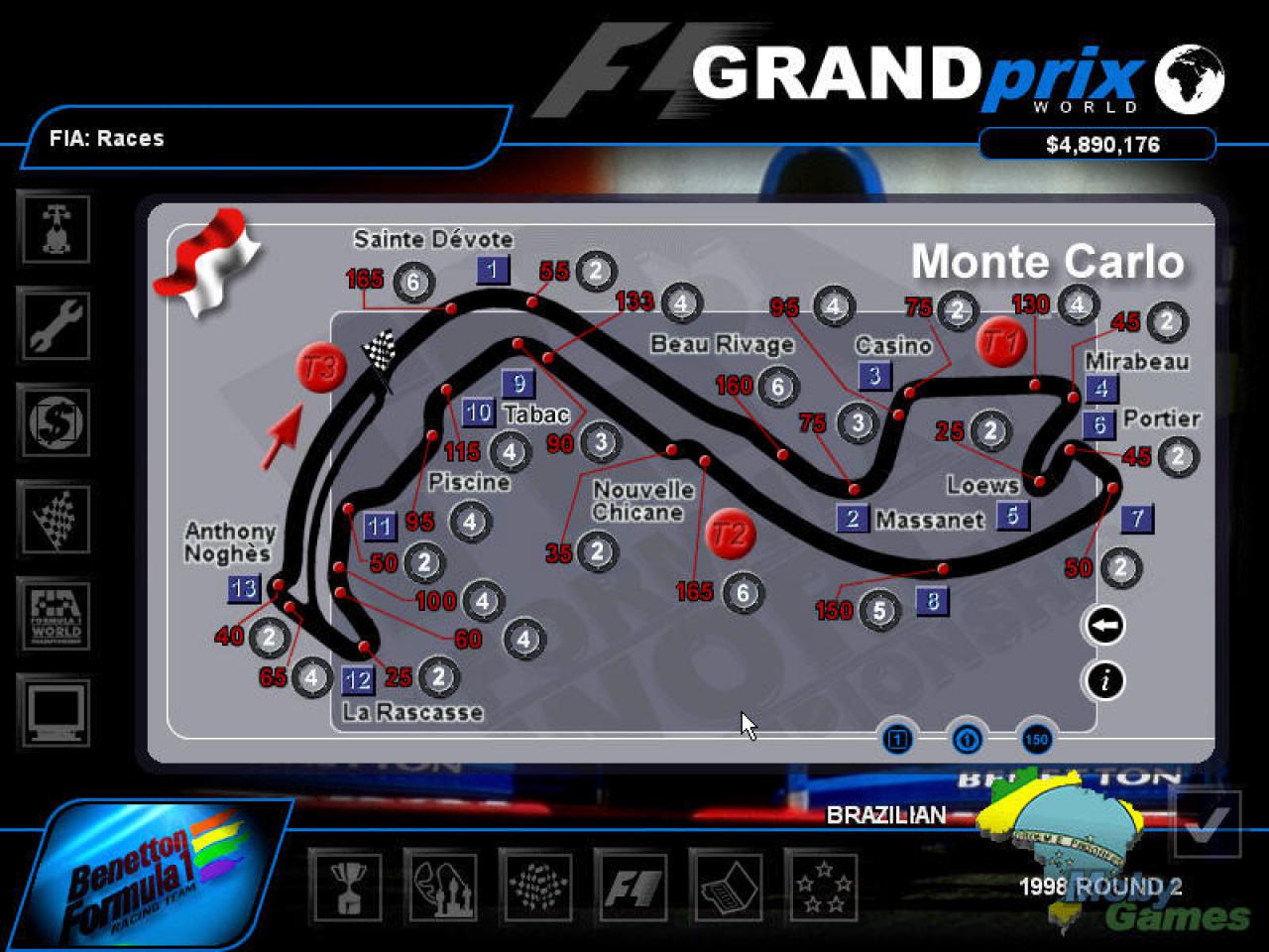 [28/04/2009] Grand Prix World, 1999: Dritte Auflage des Managers, der diesmal aber nicht von Microprose entwickelt wurde. Auch hier fehlt Fahrer Villeneuve. 