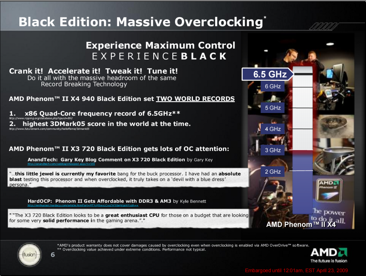 [23/04/2009] AMD: Phenom II X4 955: Übertaktungs-Spielraum