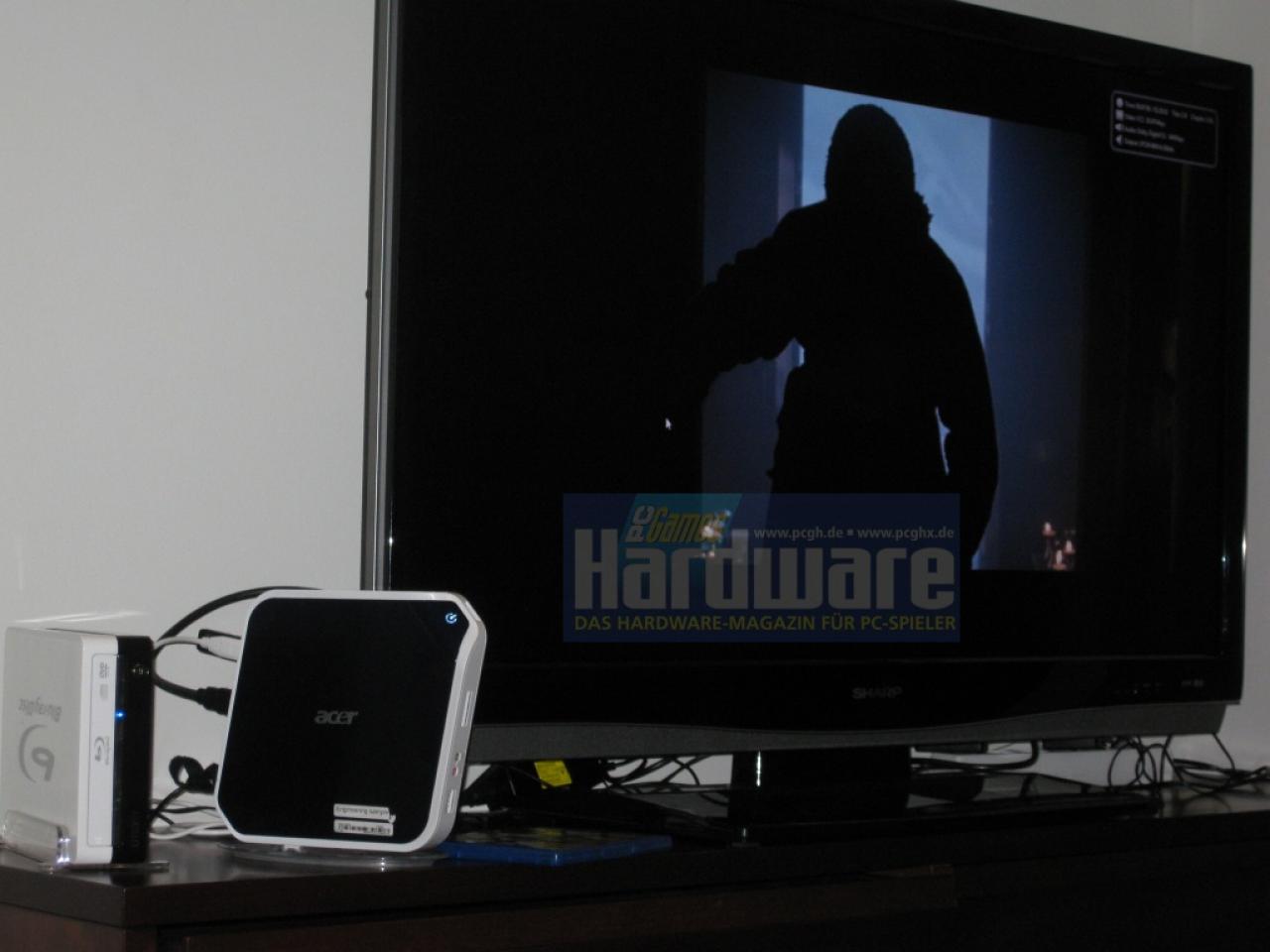 [27/04/2009] Die Blu-ray von Batman Begins auf dem Ion-Nettop Acer Aspire Revo