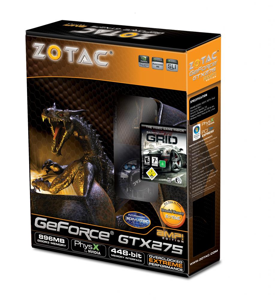 [02/04/2009] Zotac GTX275 AMP! Edition