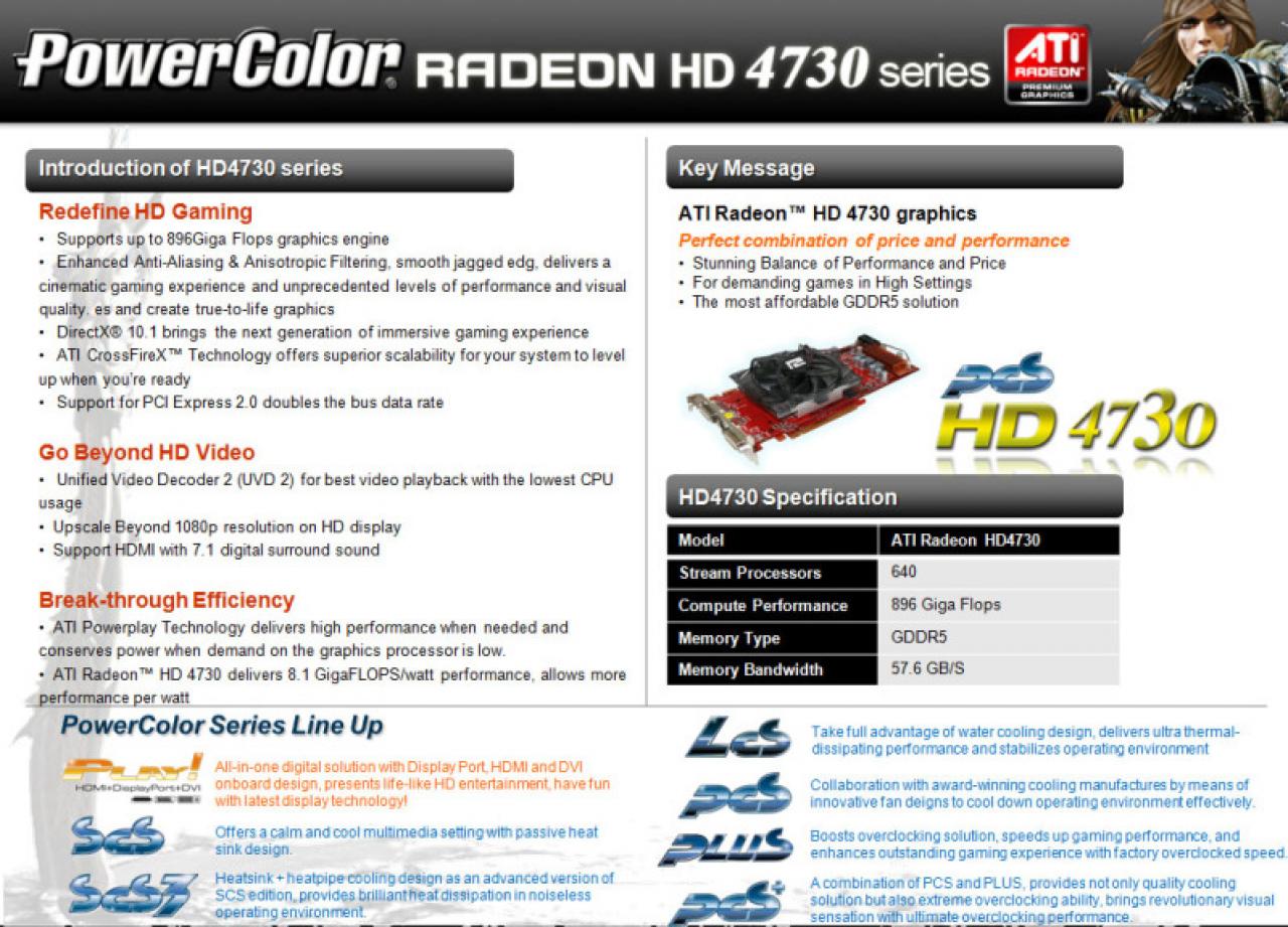 [28/05/2009] Powercolor HD 4730 - Marketing-Dokumente