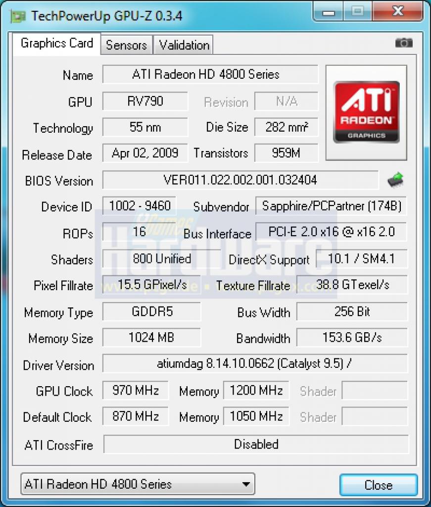 [22/05/2009] Sapphire Radeon HD 4890 Vapor-X: Die mögliche Übertaktung ist exzellent.