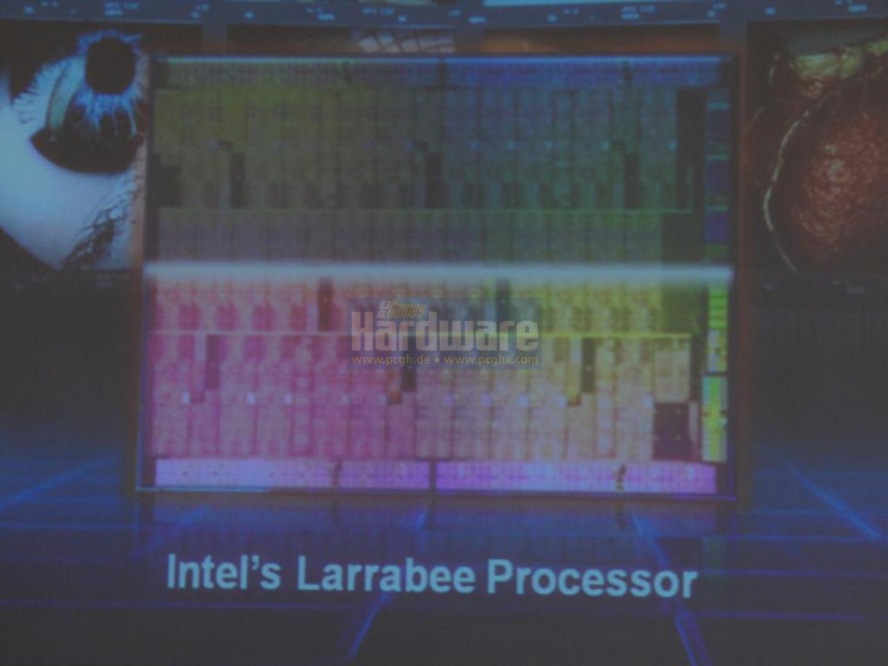 [12/05/2009] Intel zeigt den ersten Larrabee-Die-Shot auf der Eröffnung des Visual Computing Institute an der Universität des Saarlandes. (4)