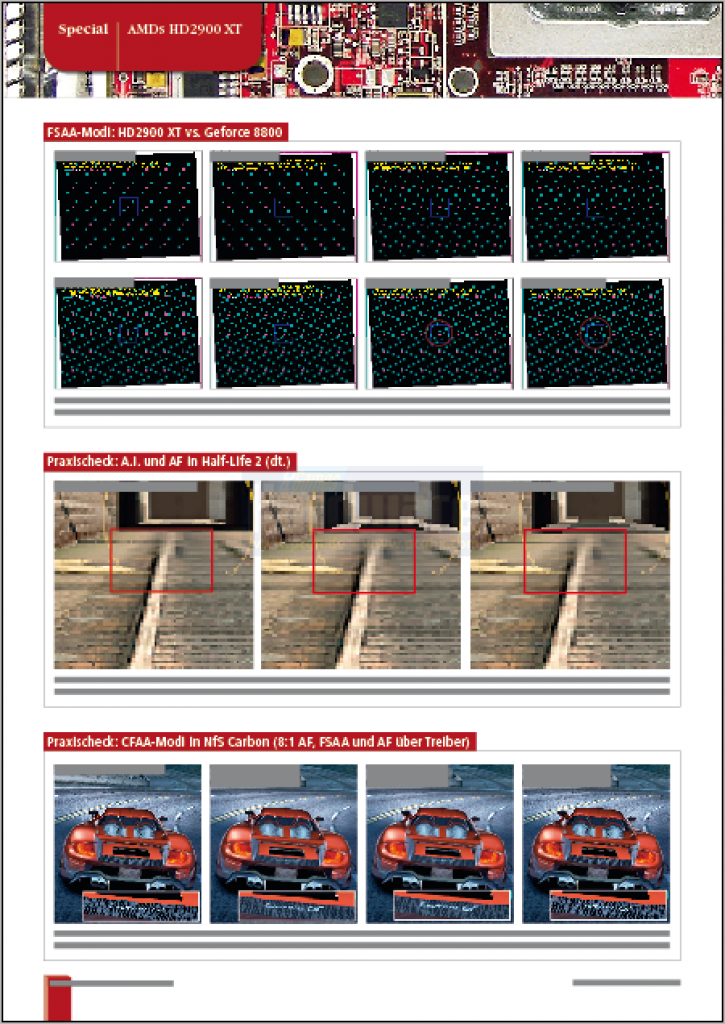[13/05/2009] AMDs Radeon HD 2000 Reihe: Heute, am 14. Mai, feiert sie offiziell Geburtstag. Im Bild: Die letzte Seite des PC Games Hardware Technikartikels in der Ausgabe 08/2007.