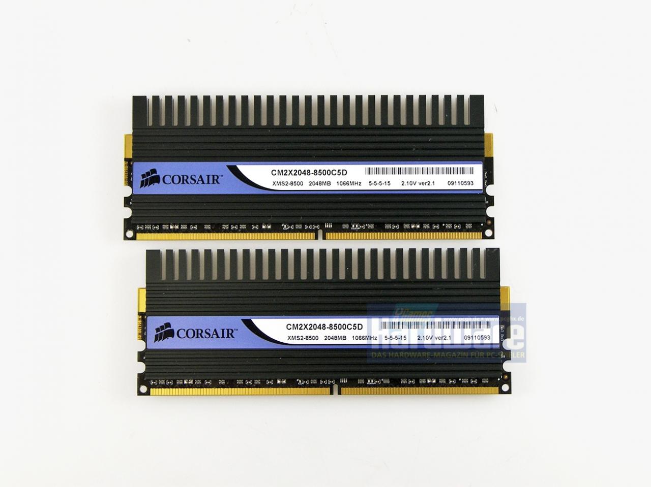 [06/05/2009] DDR2: Corsair Dominator TWIN2X4096-8500C5DF