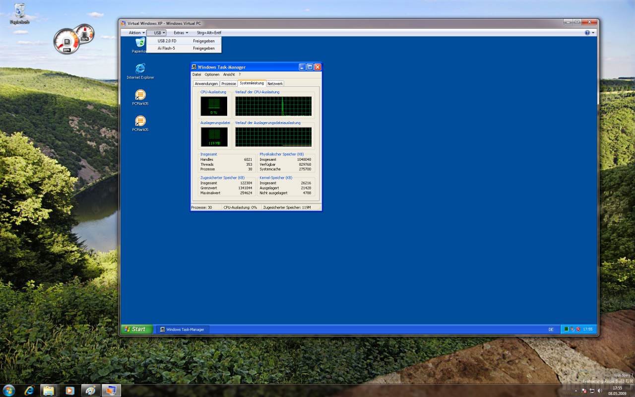[14/05/2009] Windows 7: Virtual XP Mode im Test (7)