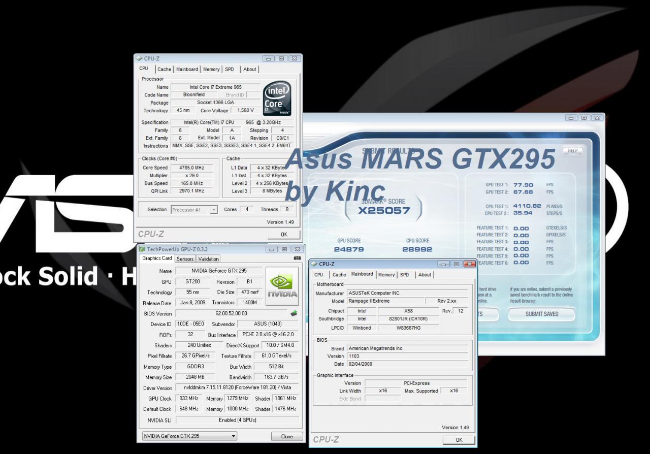 [28/05/2009] Neuer Weltrekord im 3DMark Vantage dank zweier GTX 295 Mars und flüssigem Stickstoff