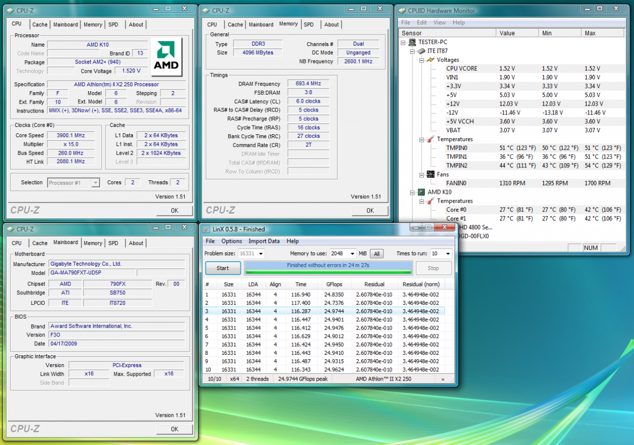 [22/05/2009] OC Athlon II X2 250
