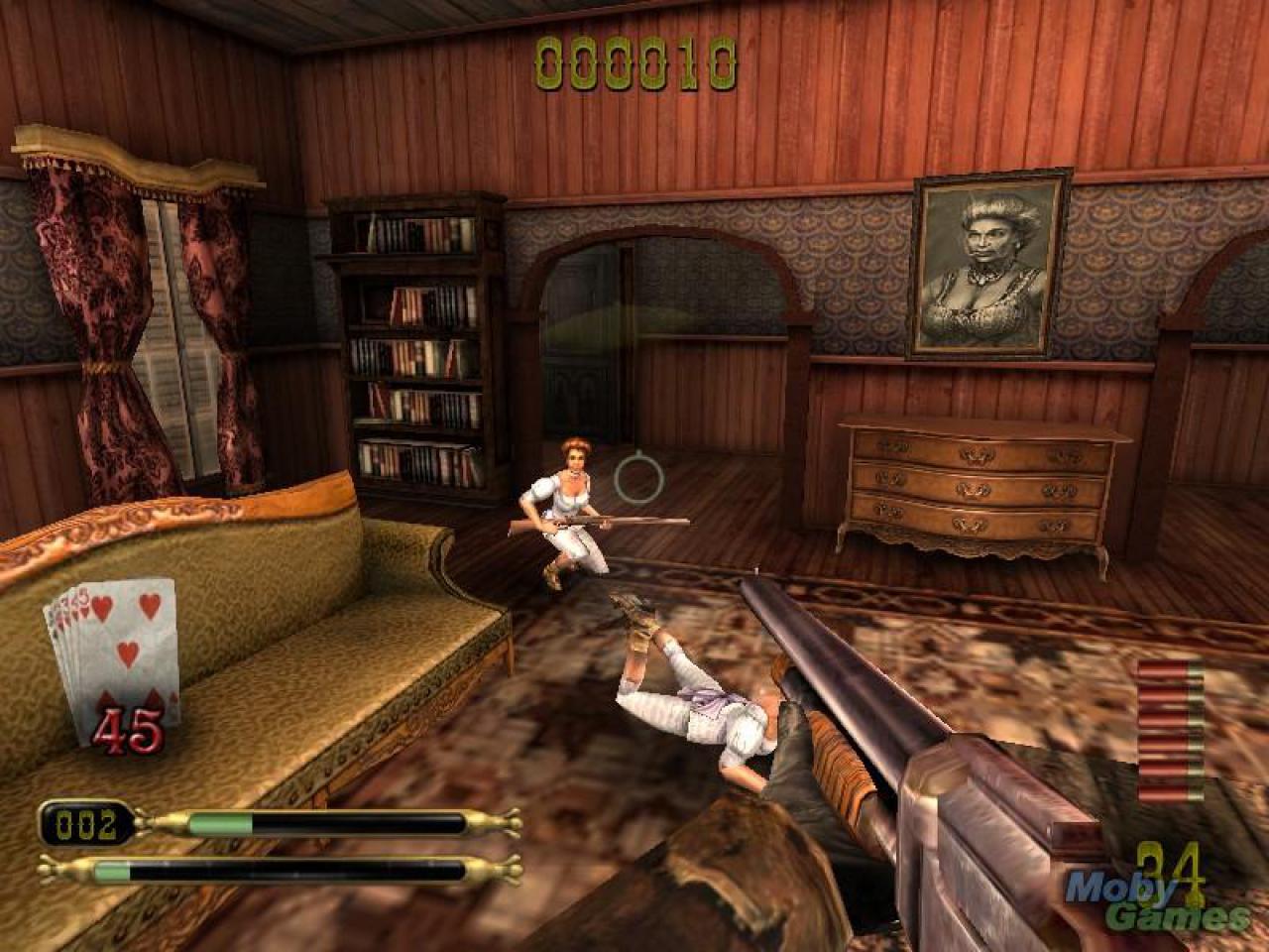 [24/06/2009] Dead Man's Hand, 2004: Von den Human Head Studios; basiert auf der Unreal Engine 2. Netter Shooter für zwischendurch, allerdings wenig Substanz