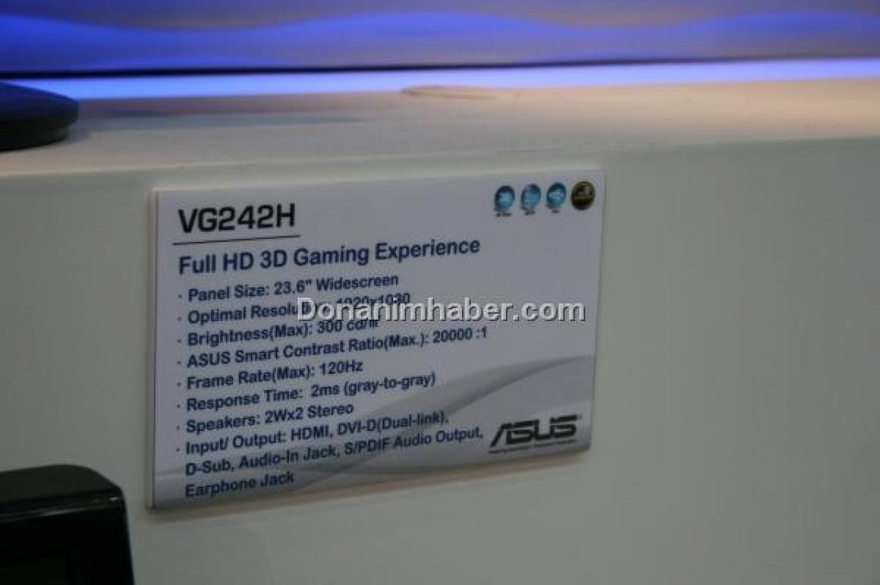 [17/06/2009] Asus VG242H von Asus: 23,6 Zoll Widescreen mit 120 Hz