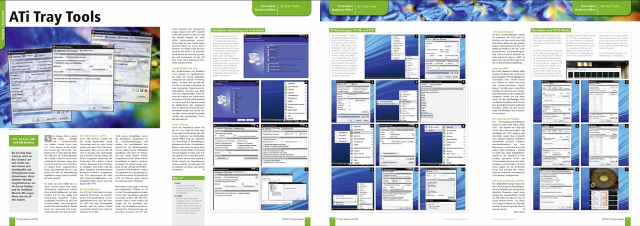 [29/06/2009] Die ATi Tray Tools ersetzen nicht nur das Catalyst Control Center, sondern bieten auch Spieleprofile und tiefergehende Qualitätsoptionen. Hinzu kommen Übertaktungsfunktionen, ein On-Screen-Display und ein Hardware-Monitor. Wir zeigen Ihnen, wie Sie all dies nutzen.